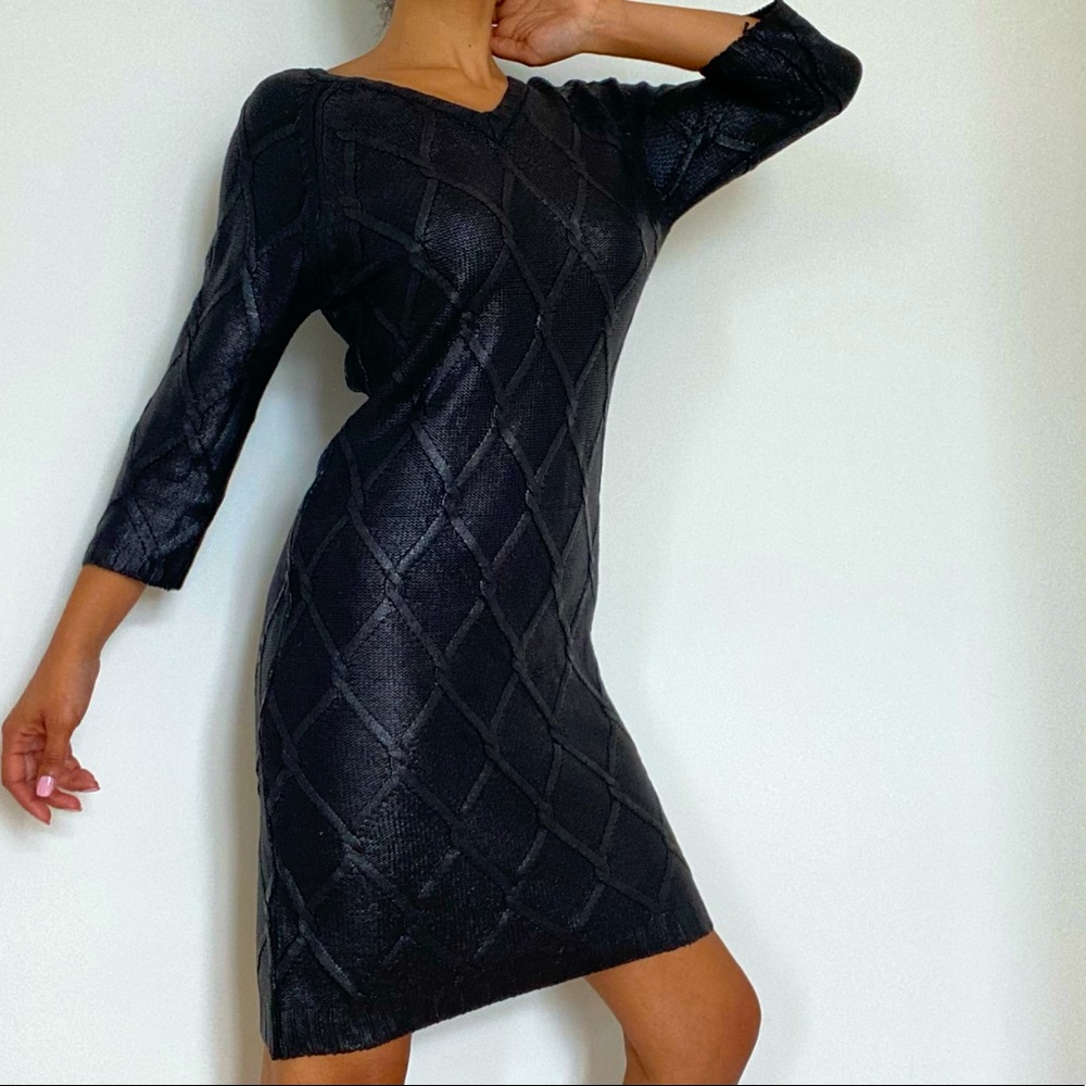 MARC NEW YORK Black Sweater Dress, Size M